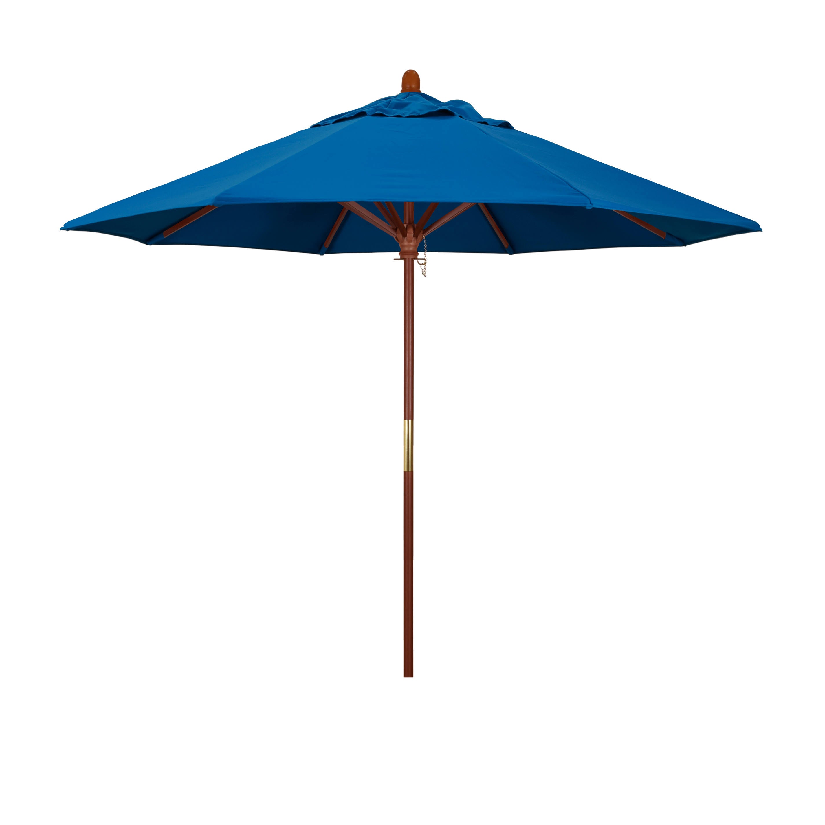 Pacifica Pacific Blue 9 Wood Market Umbrella N346