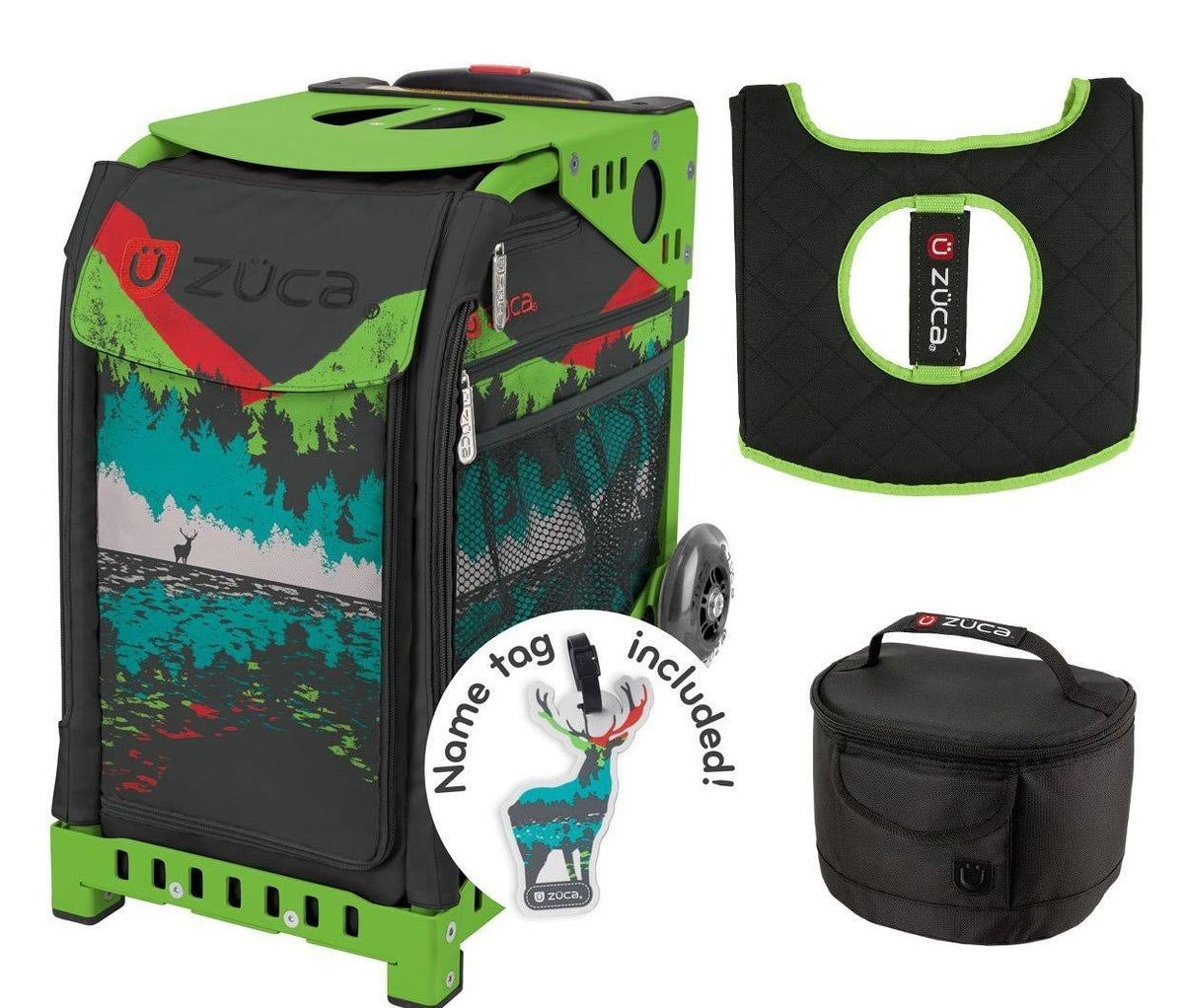Black Frame Sport Bag with Lunchbox and Seat Cover X344