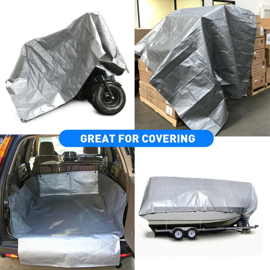 10 Mil Waterproof Poly Tarp Cover 6*10ft J701097