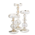 Mercury Bubble Pillar Candle Holder Set of 18 R2769