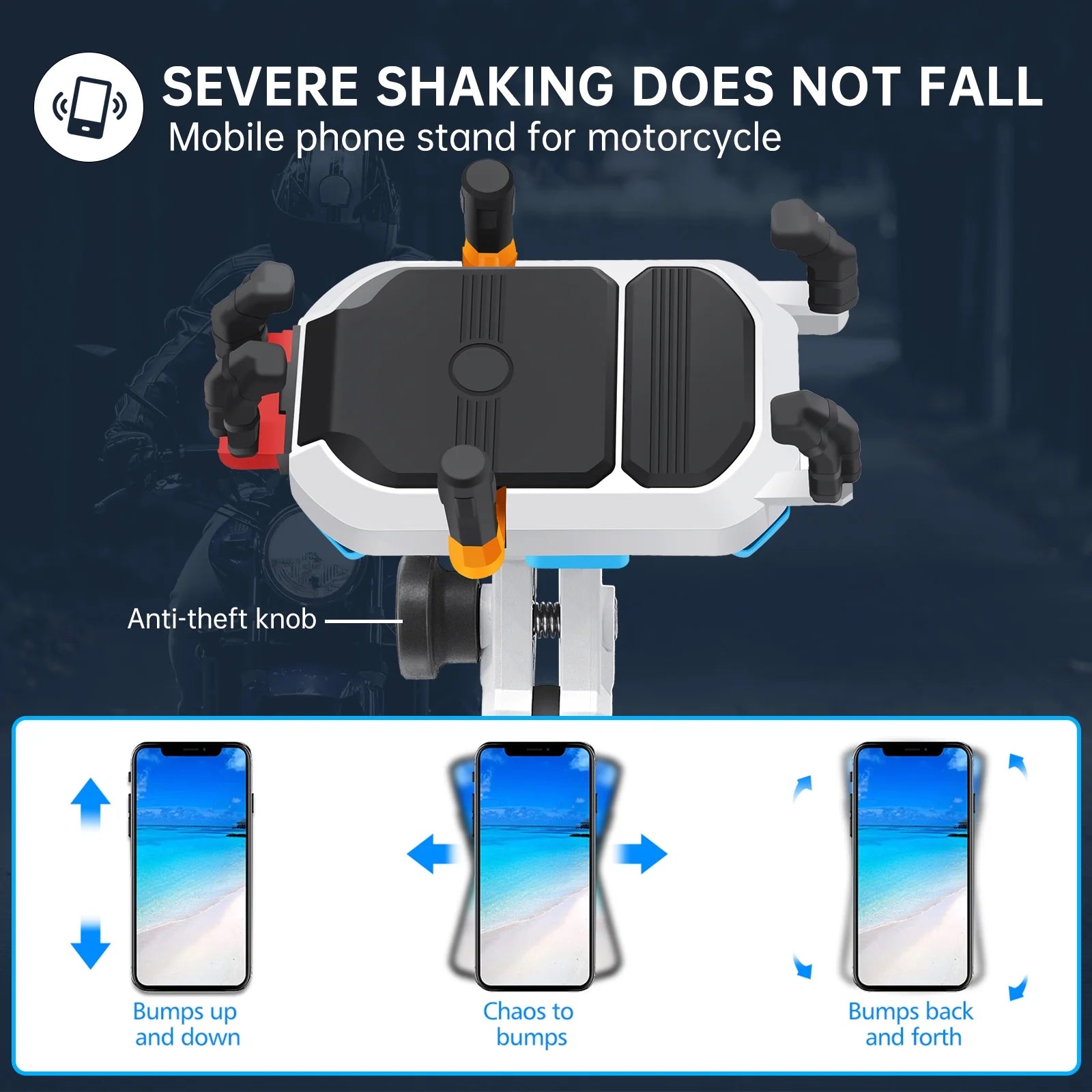 Waterproof Motorcycle Phone Mount Holder with 360° Rotation Handlebar Mount N739740