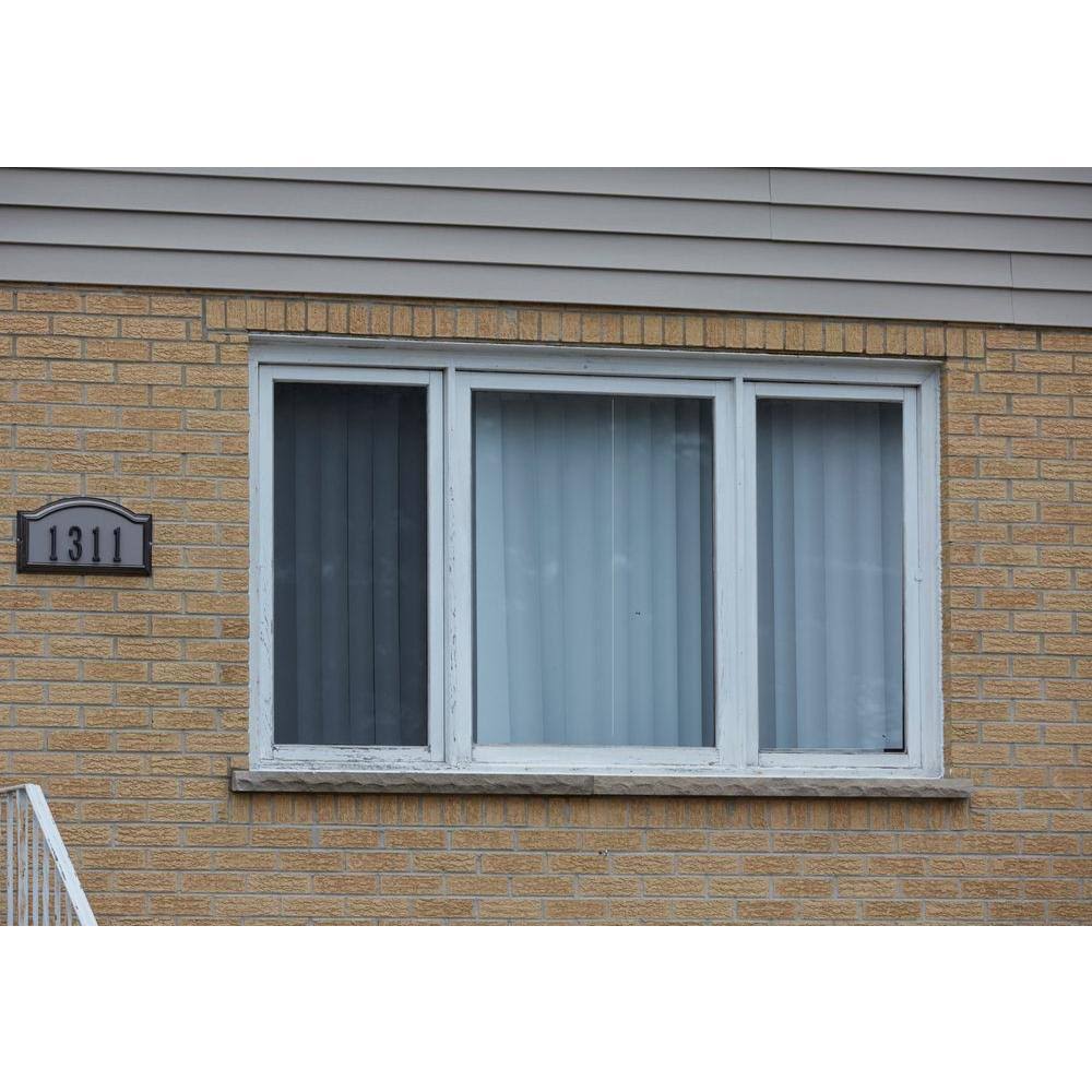 White Vinyl Casement Window with Screen A8842