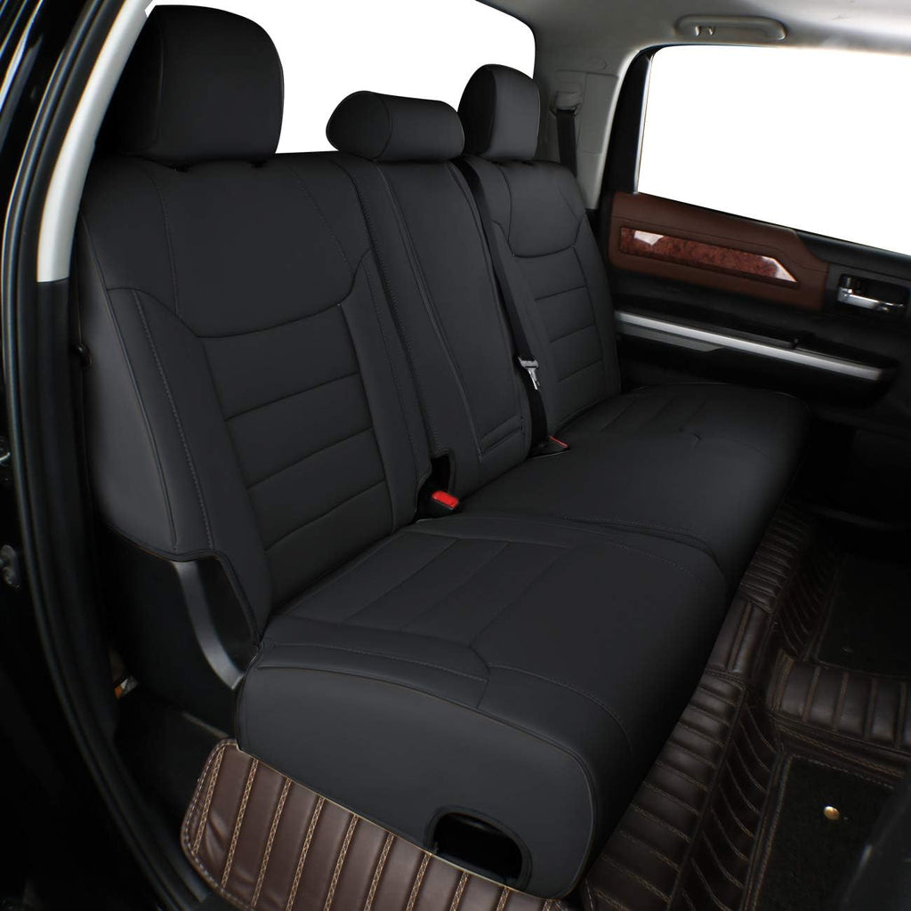 Black Leatherette Car Seat Covers for Toyota Tundra C3111
