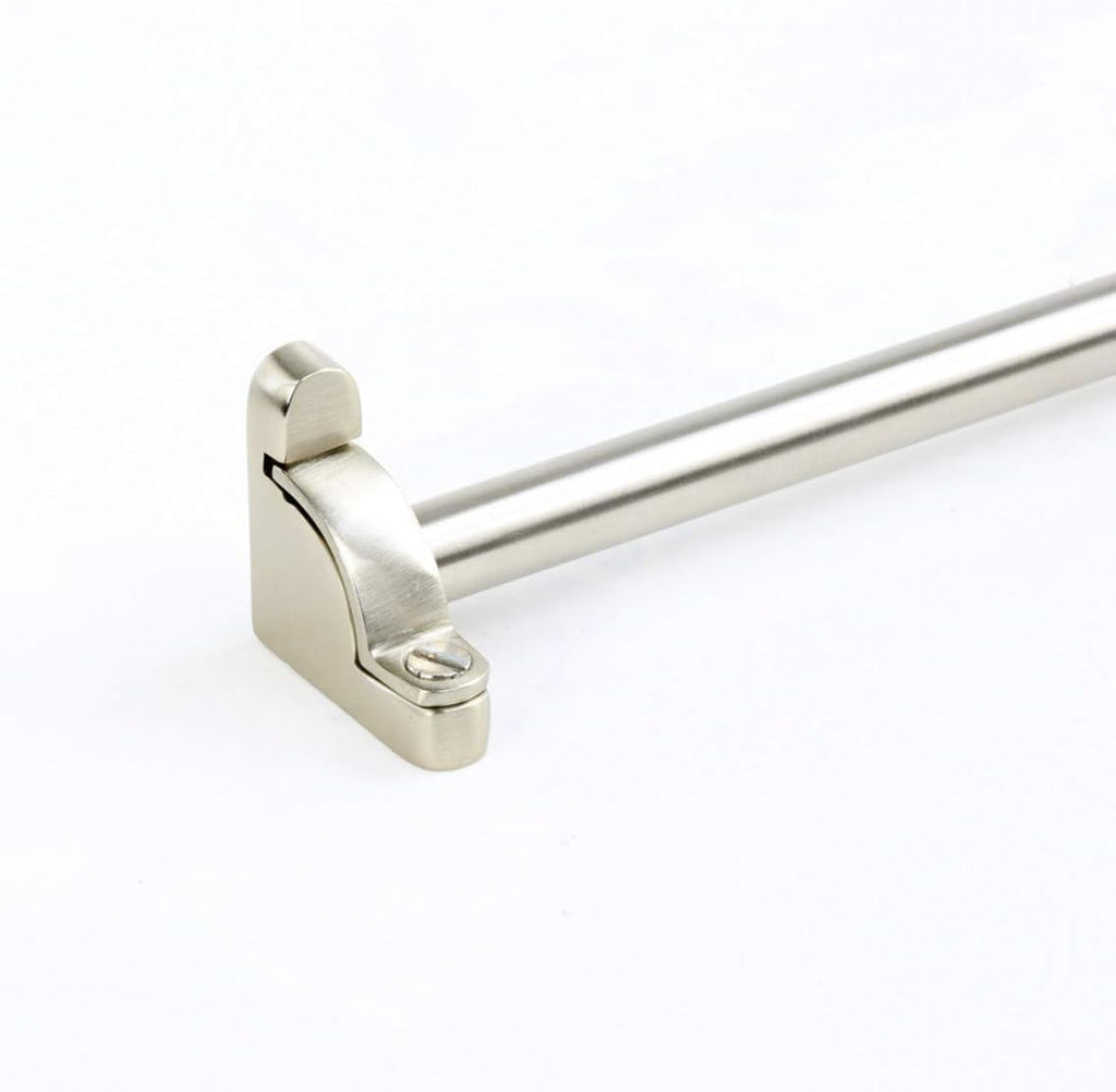 Brushed Satin Nickel Carpet Runner Rod Set 39 5/8 Inches L 1/2 Inch Dia Brass Tubes with Holder Bracket Hardware L357