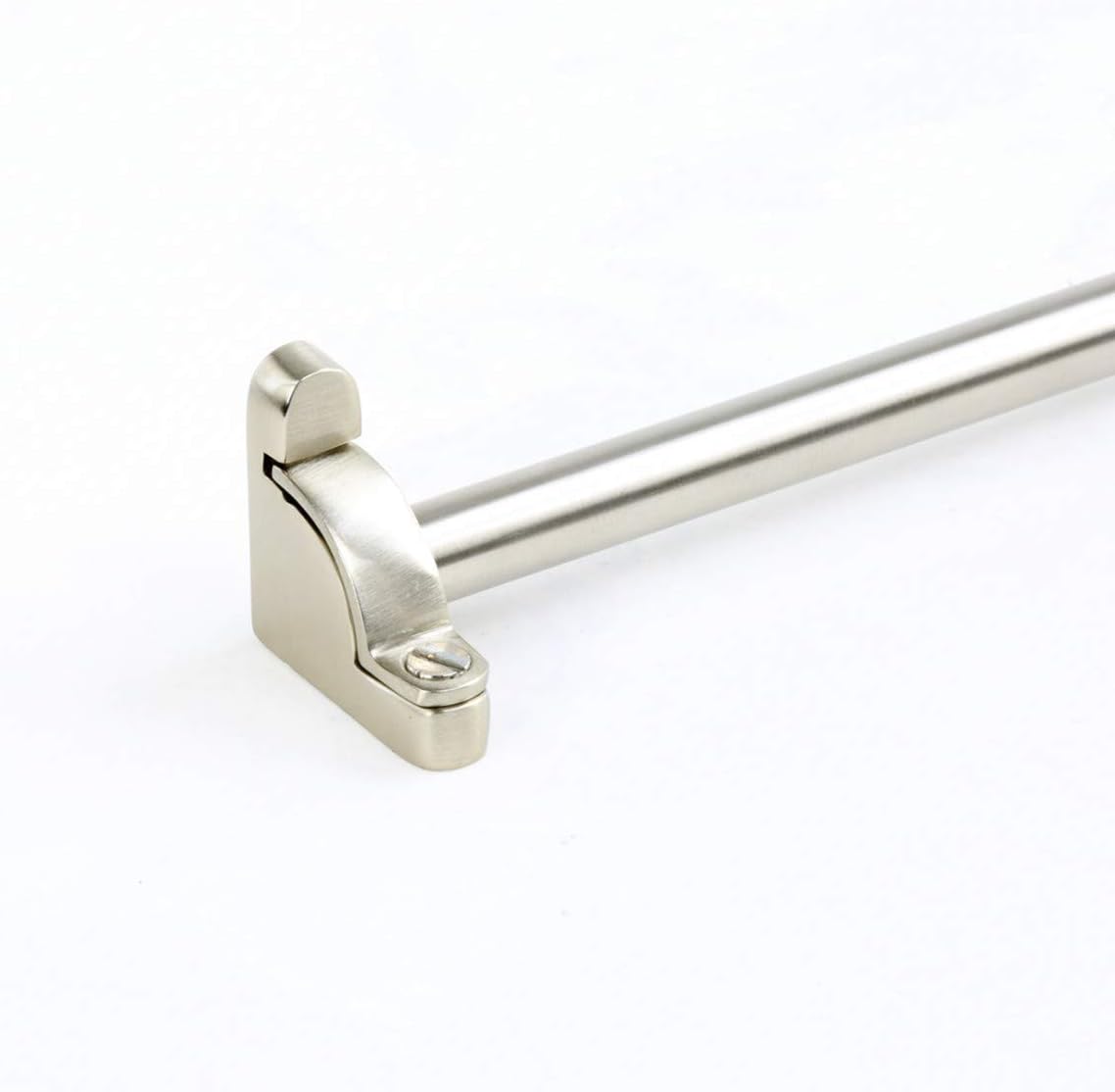 Brushed Satin Nickel Carpet Runner Rod Set 39 5/8 Inches L 1/2 Inch Dia Brass Tubes with Holder Bracket Hardware L357