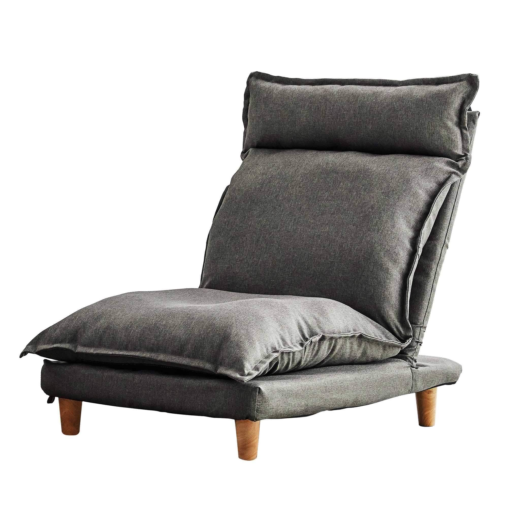 Grey Reclining Sofa with Ottoman V93709