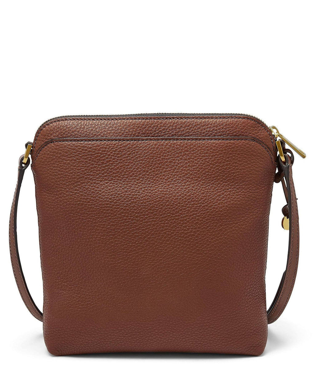 Black Leather Crossbody F4419
