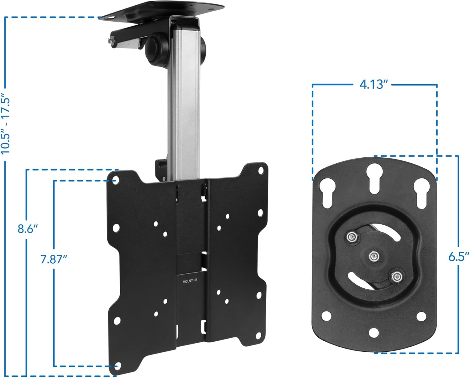 Flip Down TV and Monitor Mount, VESA Compatible 75-200, Height Adjustable X698