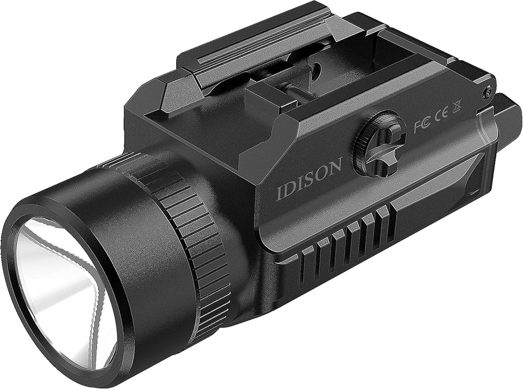Tactical Flashlight 1200-Lumens Rail Mounted Compact Pistol Light with Cree XML2 LED 2 x CR123A Lithium Batteries L3980