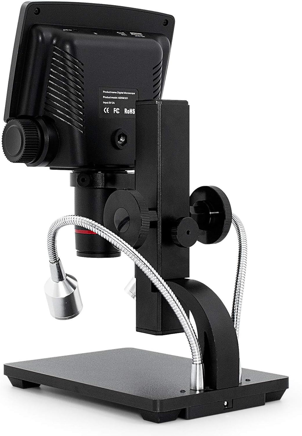 USB Digital Microscope 260X Magnification with 5'' 1080P LCD Display K3966