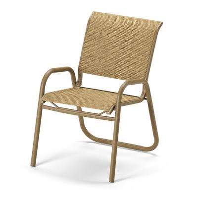 Stacking Patio Dining Chair Textured Silver Red G42256