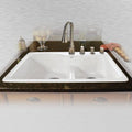 33x22 Double Basin Drop in Cast Iron Kitchen Sink E598