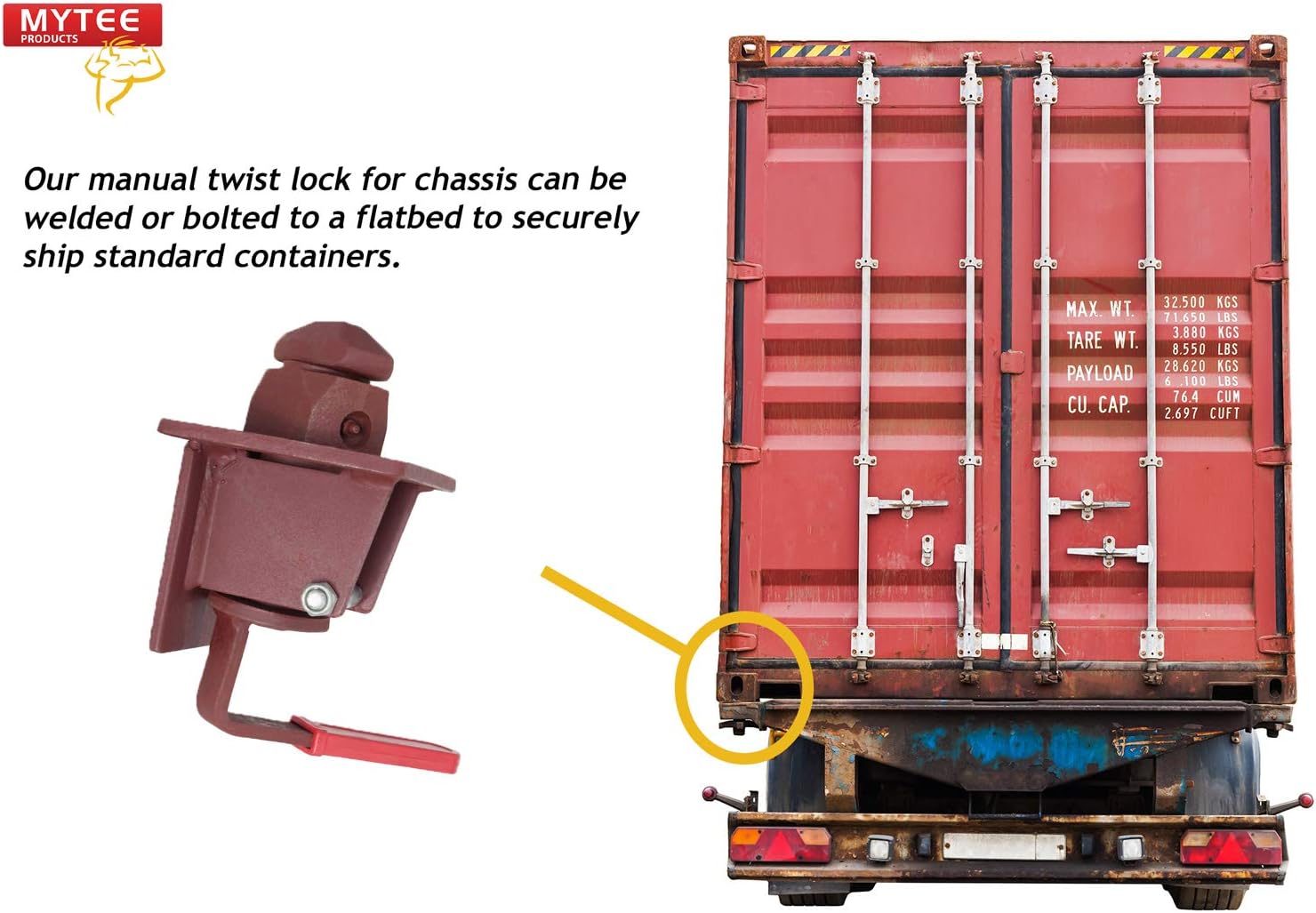 Manual Twist Lock Weld Type Pack of 2 X7605