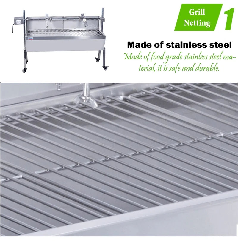 46inch Stainless Steel Electric Rotating Grill BBQ D3574