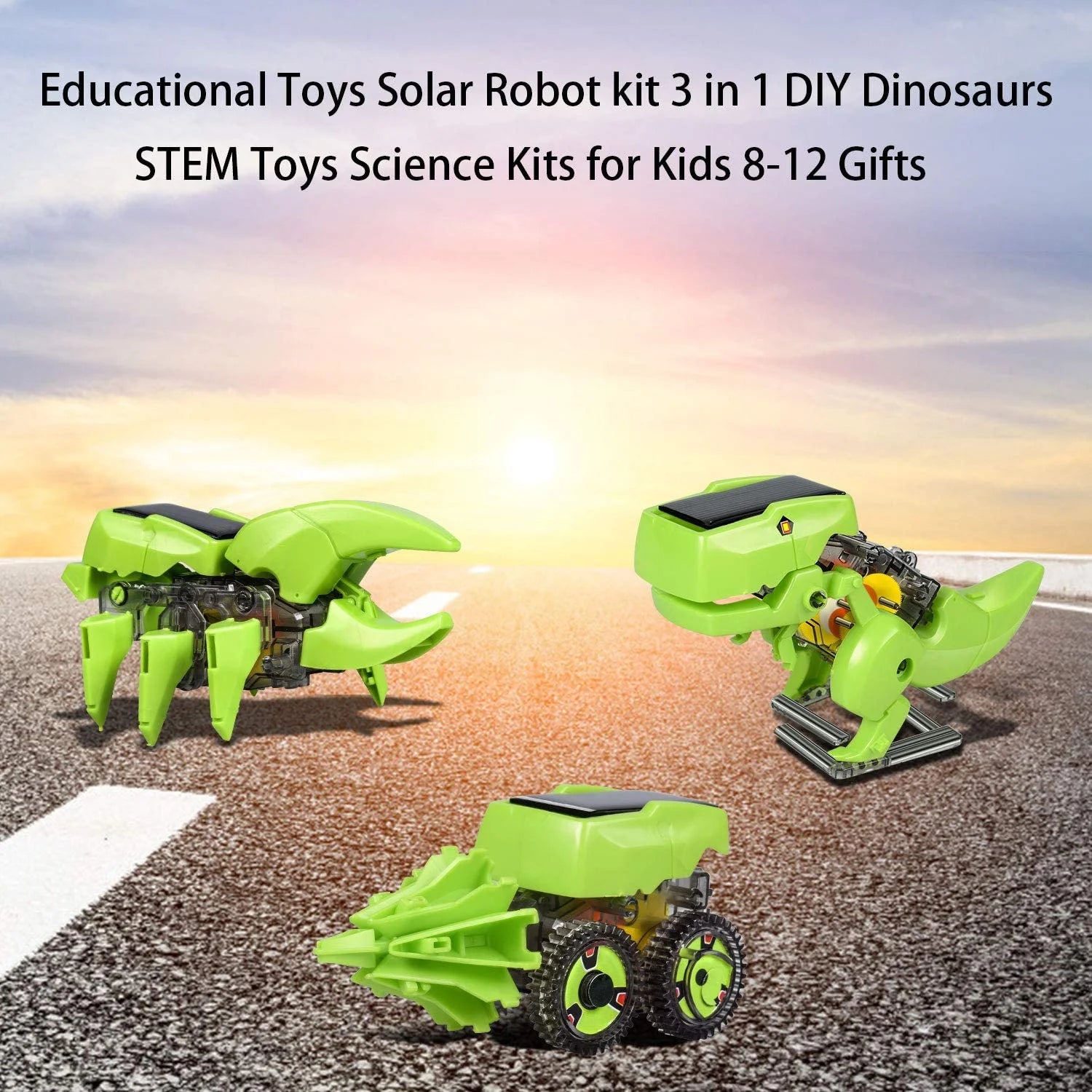 STEM Robot Building Science Kit 3 in 1 Solar Dinosaur Robot E496