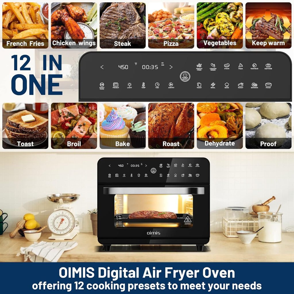 Black 26.5QT Air Fryer Combo Toaster Oven A312