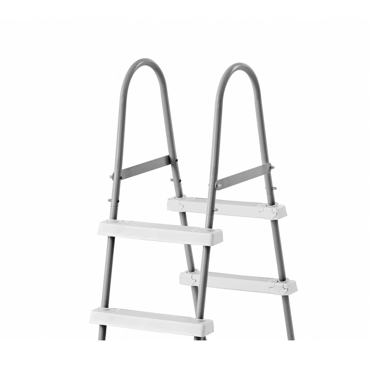 Above Ground Steel Frame Pool Ladder 42-Inch with Protective Mat I41318