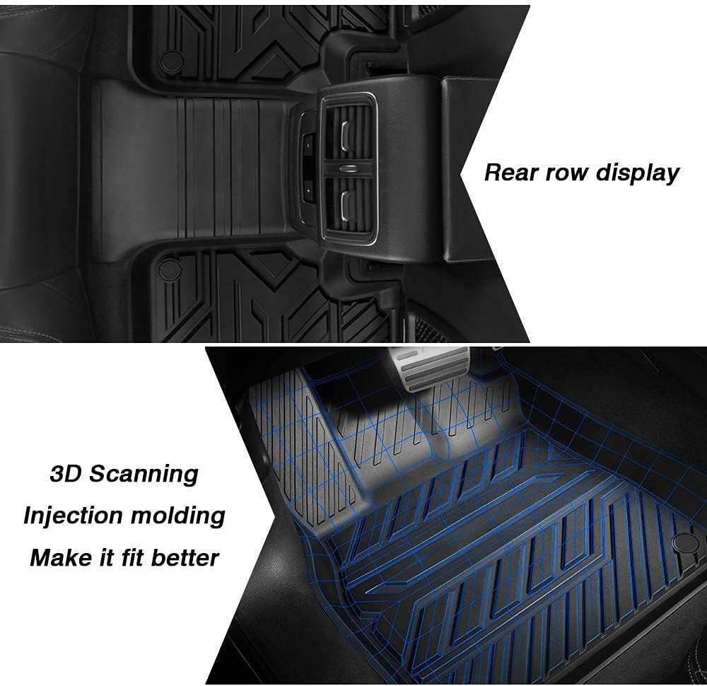Black TPE Floor Mats 2 Row Full Set V62510