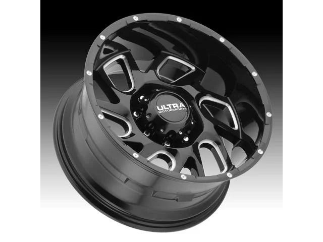 18x9 5x139.7 +12mm Black/Milled Wheel Rim O8018