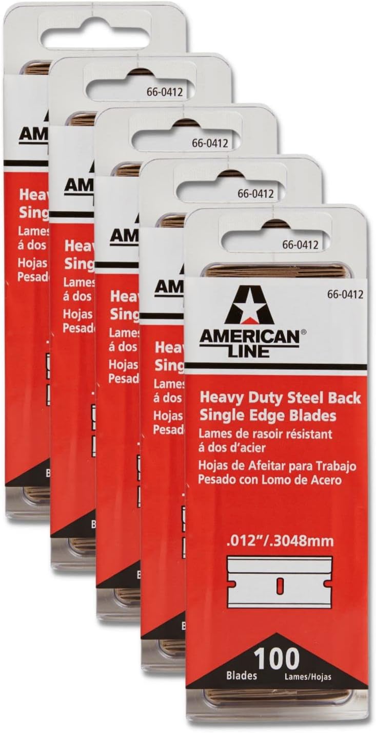 500-Pack 0.012 High Carbon Steel Single Edge Razor Blades W260