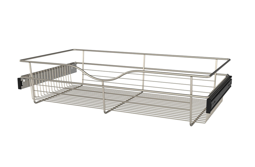 Satin Nickel Closet Pull-Out Basket Y21298