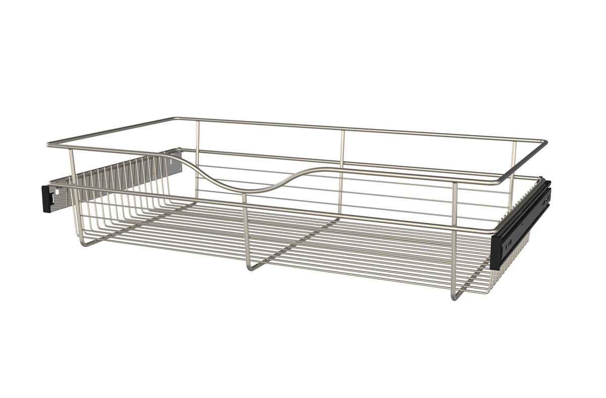 Satin Nickel Closet Pull-Out Basket Y21298