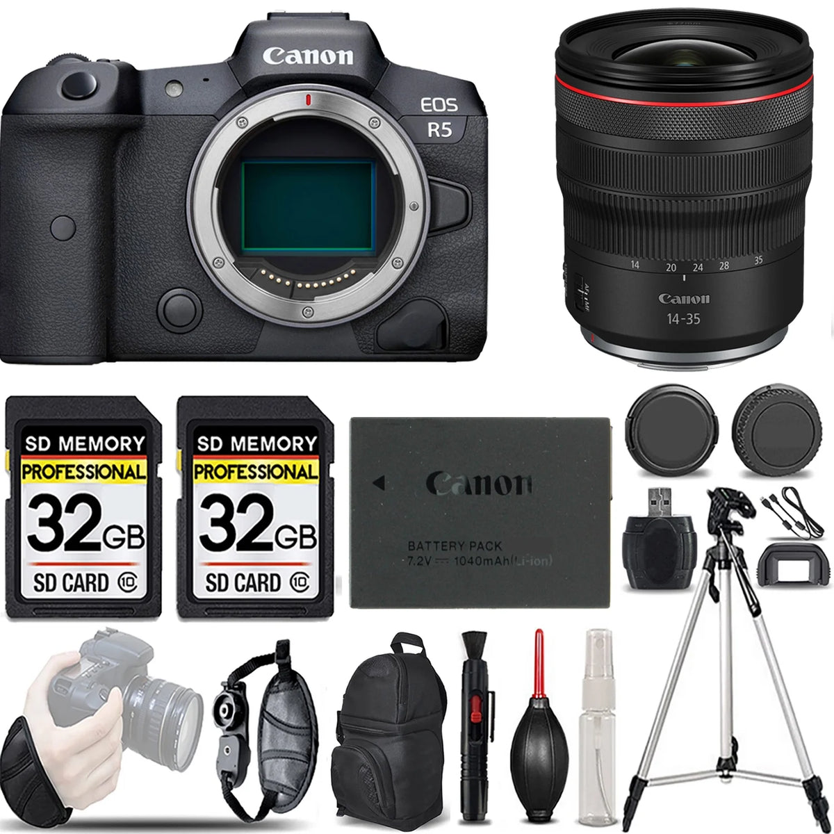 Canon EOS R5 Mirrorless Camera with 14-35mm f/4 L IS USM Lens N3450