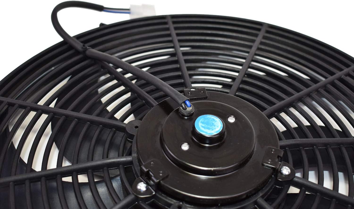 16inch 12V 3000 CFM Reversible Radiator Electric Cooling Fan with Mounting Kit Pack of 2 Q283