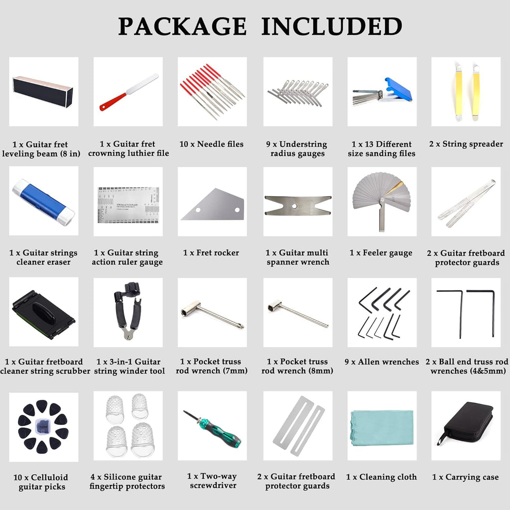 65 Pieces Guitar Repairing Maintenance Tool Kit G770