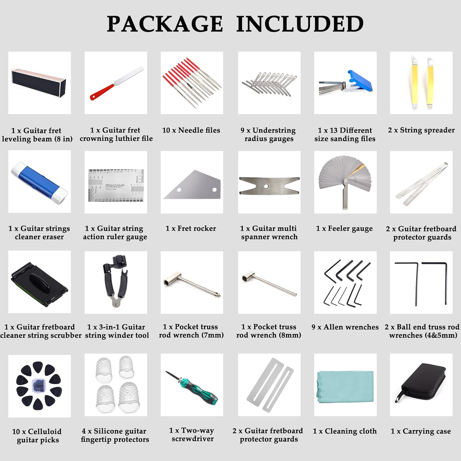 65 Pieces Guitar Repairing Maintenance Tool Kit G770