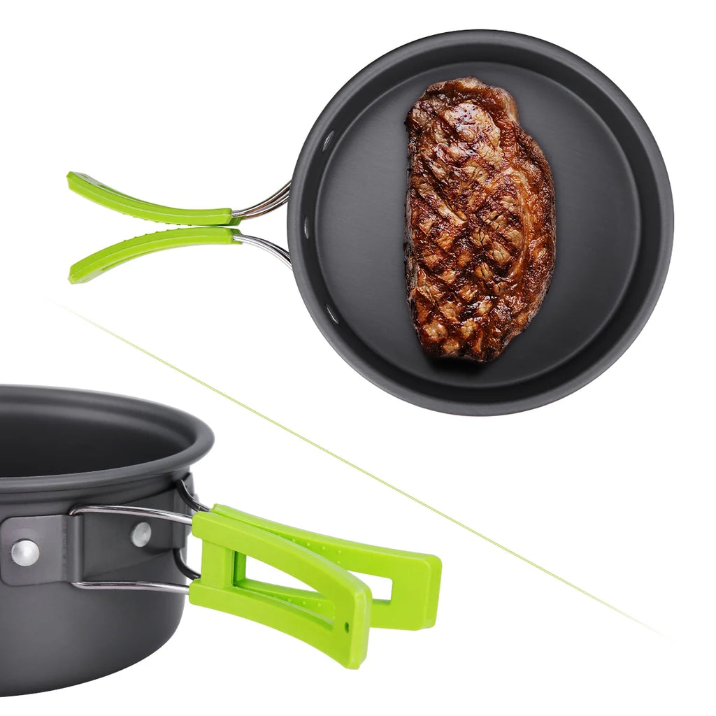 15 Pcs Non Stick Camping Cookware Set U723675