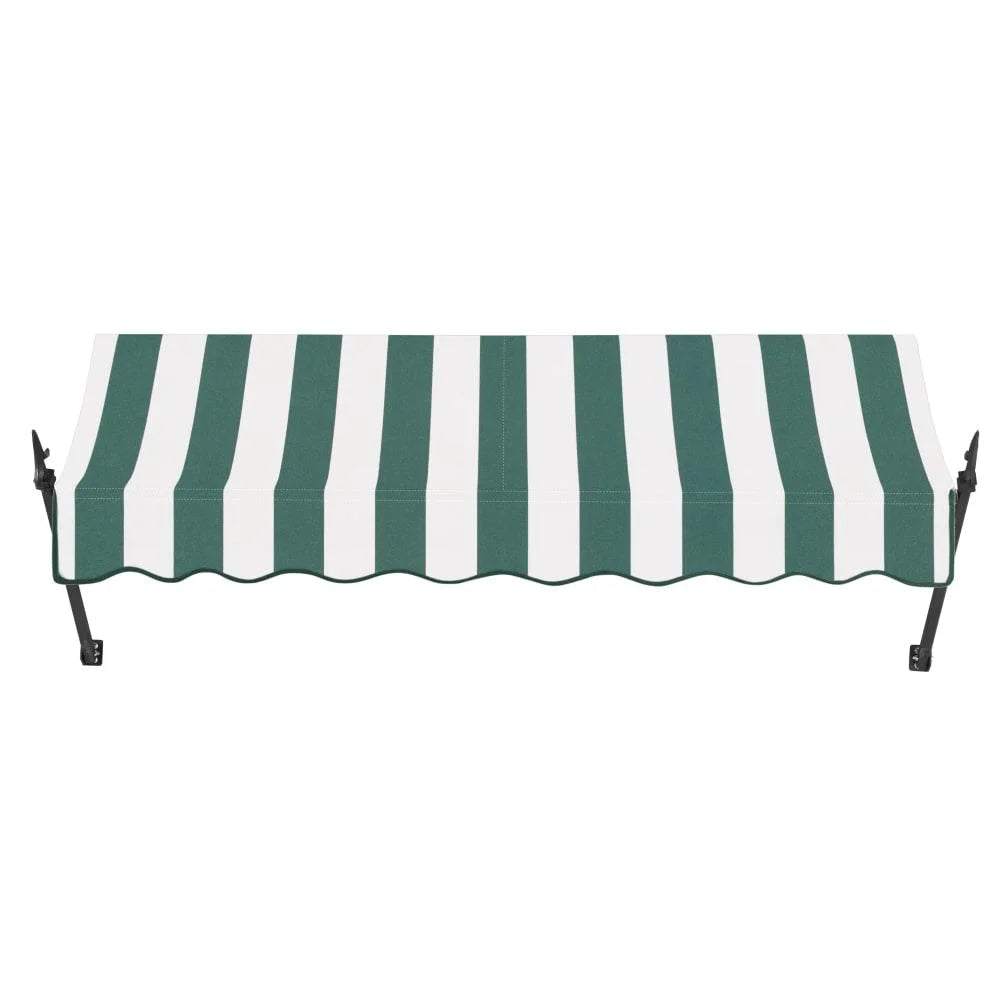 Forest/White Stripe Acrylic Fixed Awning E6487
