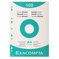 White A4 Punched Record Cards, Pack of 100 N7401