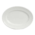 Oval Embossed Platter White 1 Dozen H9669