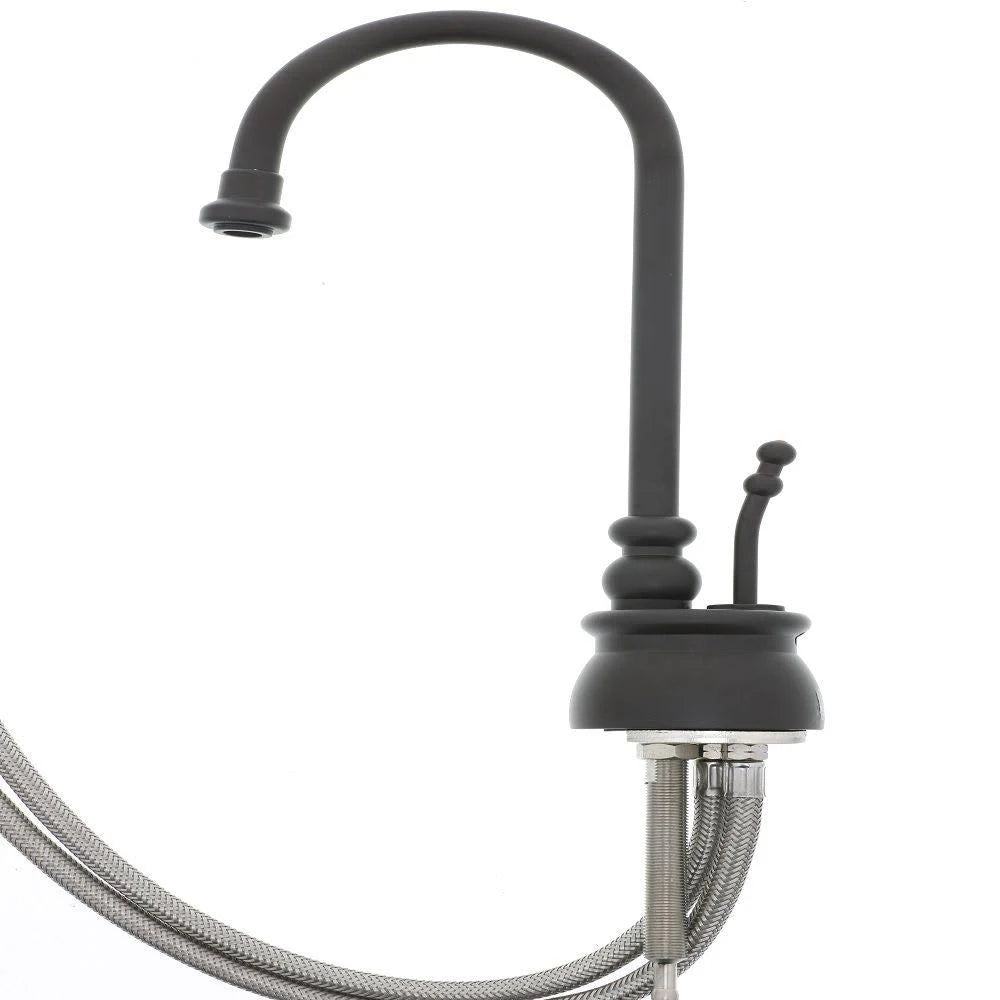 Antique Brass Hot Water Faucet with Traditional Body and Single Tilt Lever Q294