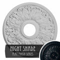 16 1/2x22OD x 3 5/8x22ID x 1 1/8x22P Hand-Painted Night Shade Ceiling Medallion S818