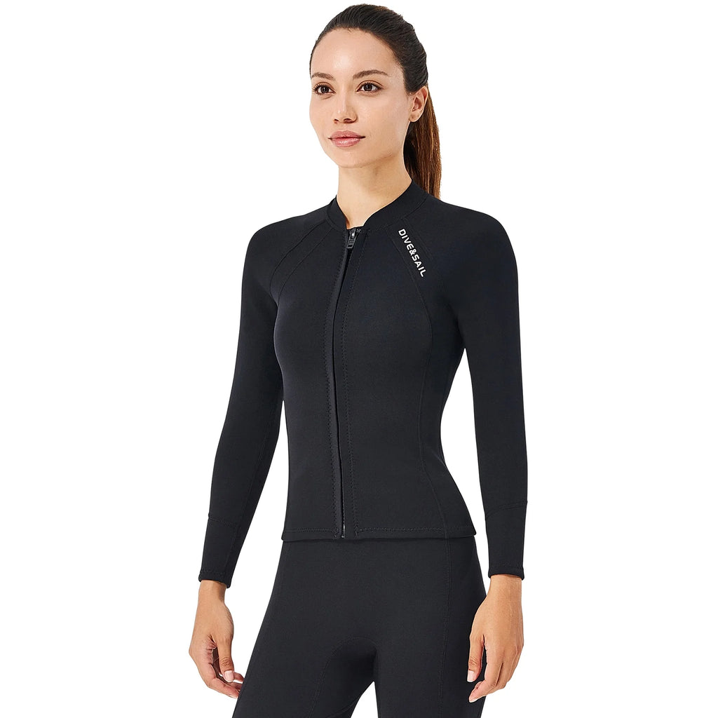 Front Zipper Wetsuit Jacket 2mm Neoprene Long Sleeves S44066