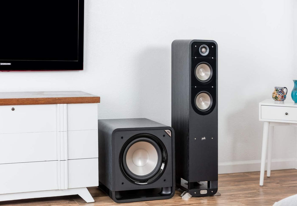 Powered Subwoofer with 12” Woofer, 400W Amp, Washed Black Walnut T44490