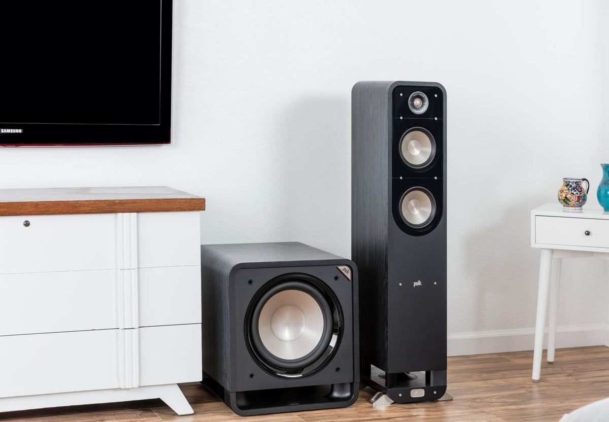 Powered Subwoofer with 12” Woofer, 400W Amp, Washed Black Walnut T44490