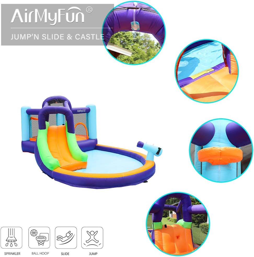 Inflatable Bounce House with Air Blower and Slide Y254