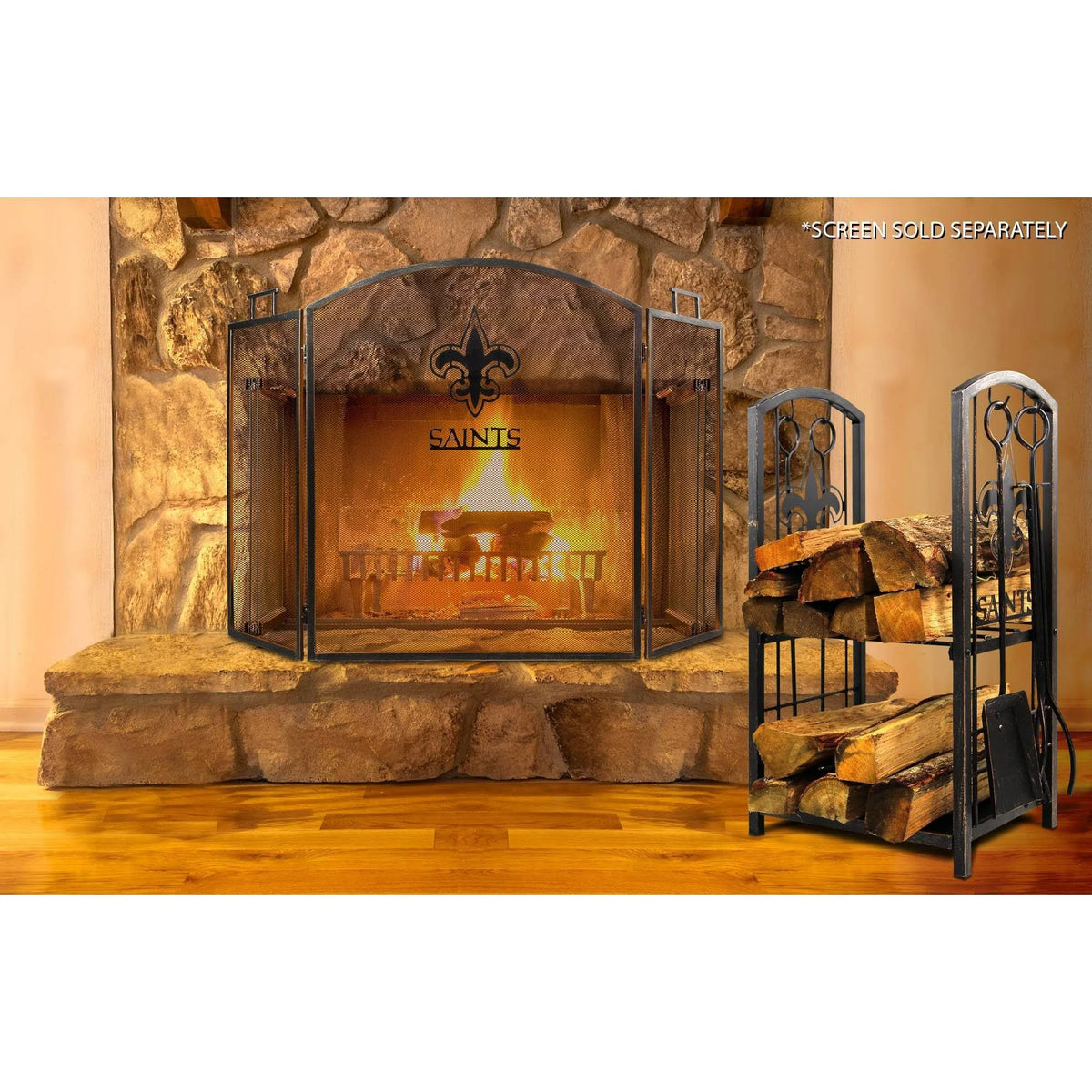 Fireplace Wood Holder & Tool Set B822