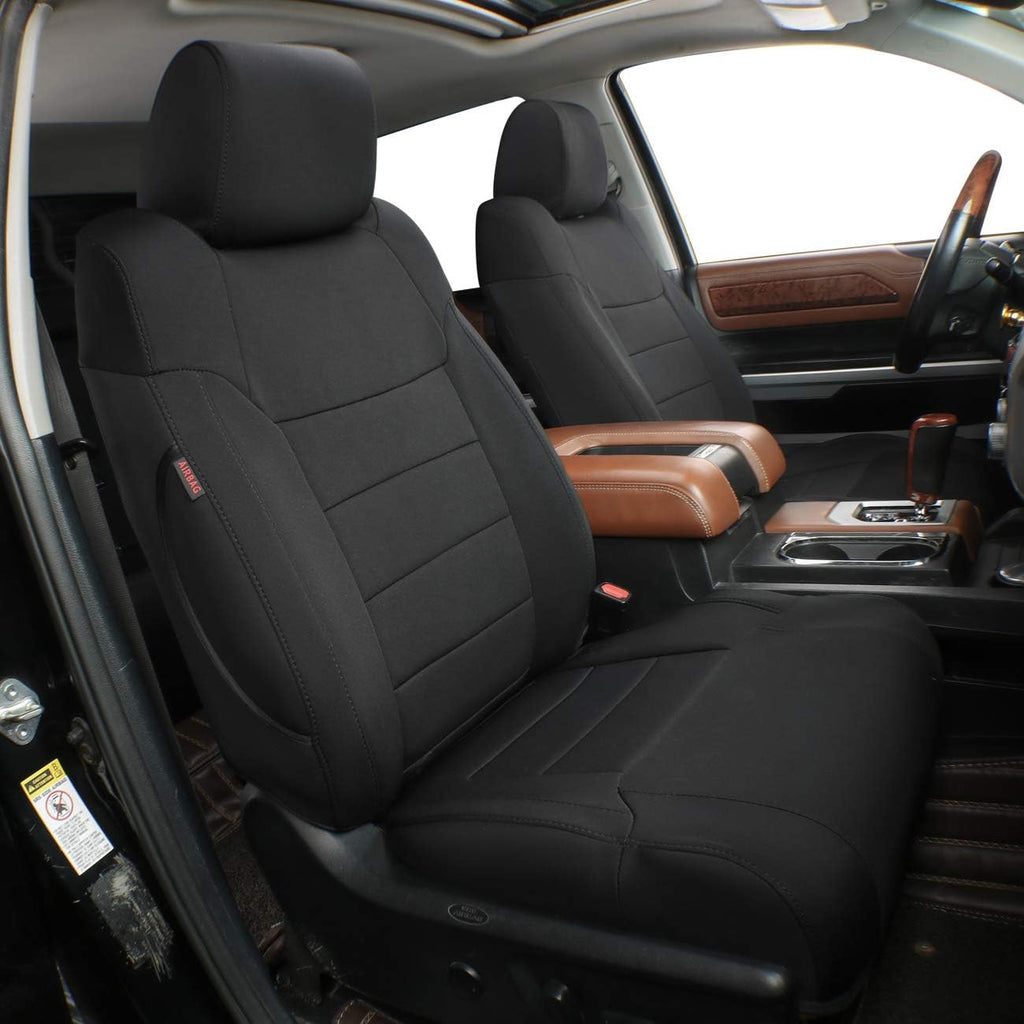Black Leatherette Car Seat Covers for Toyota Tundra C3111