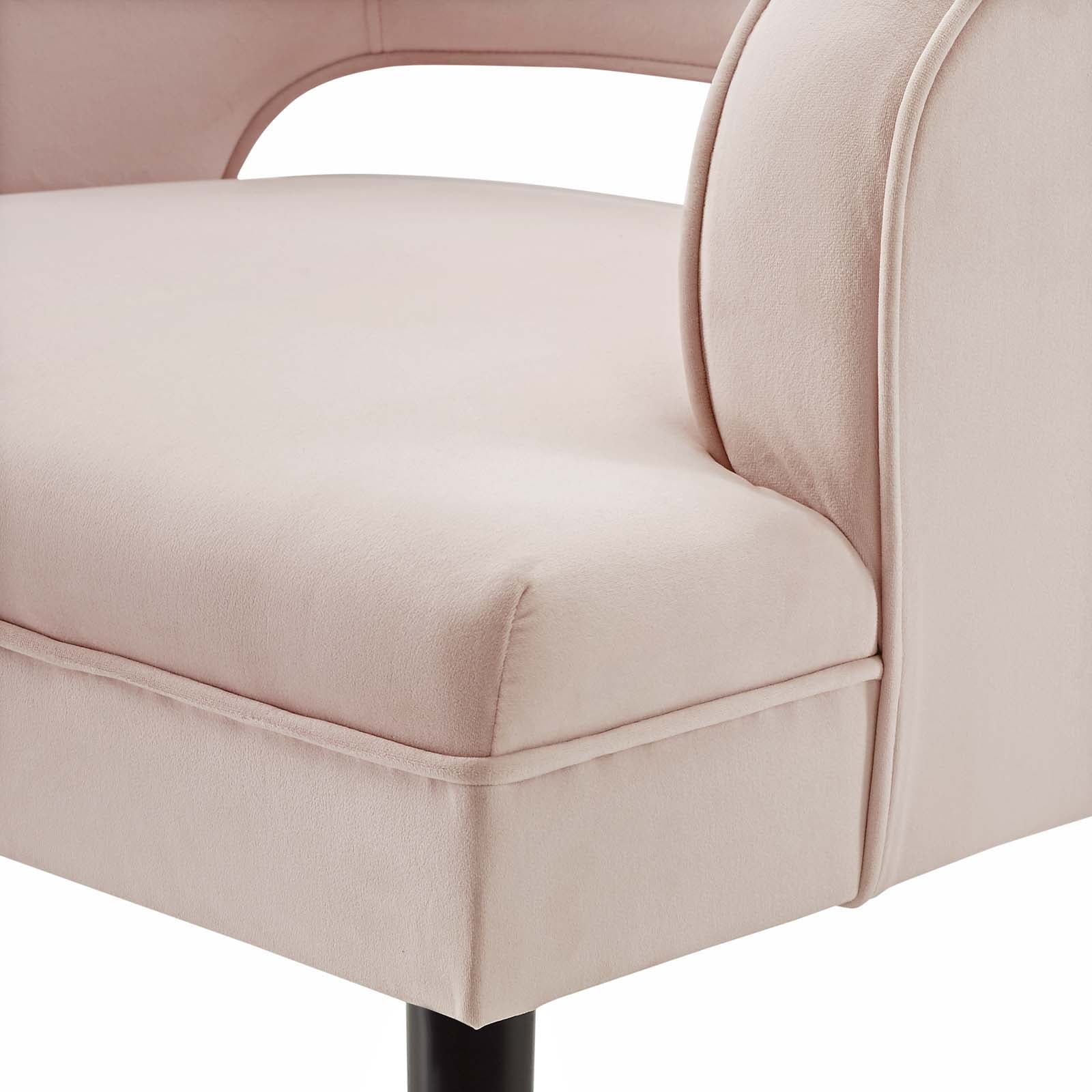 Pink Velvet Accent Armchair G192894