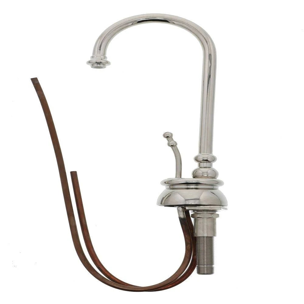 Antique Brass Hot Water Faucet with Traditional Body and Single Tilt Lever Q294