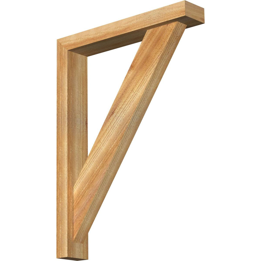 Rough Sawn Bracket with Offset Brace, Western Red Cedar Q907