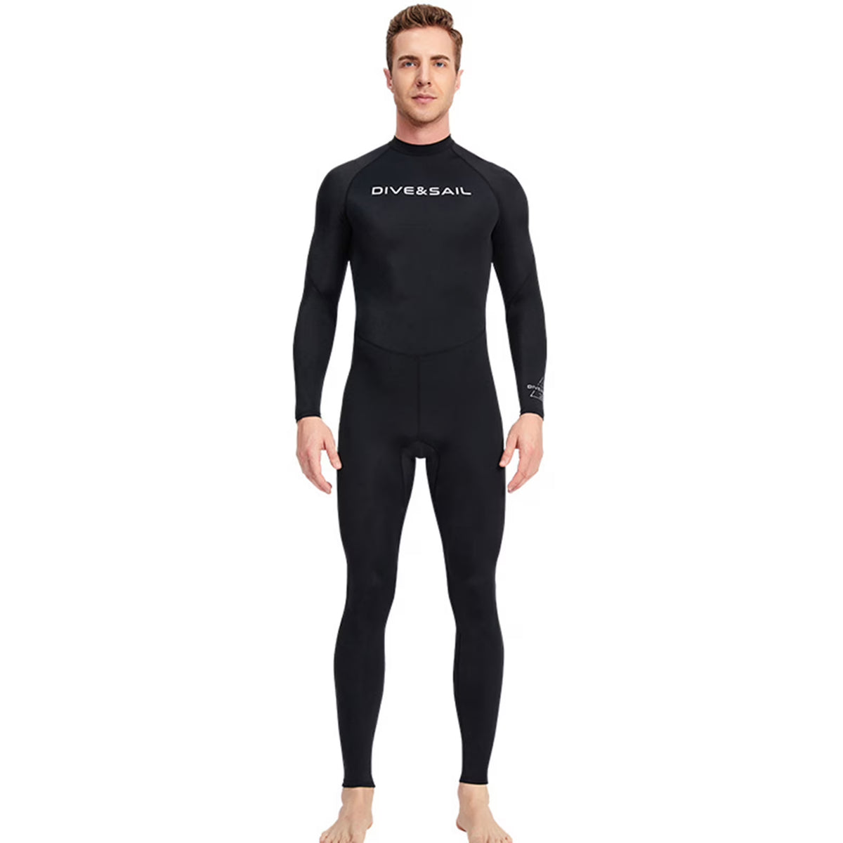 Men One Piece Swimsuit with Back Zipper Quick Dry Long Sleeve Surf Suit N35536