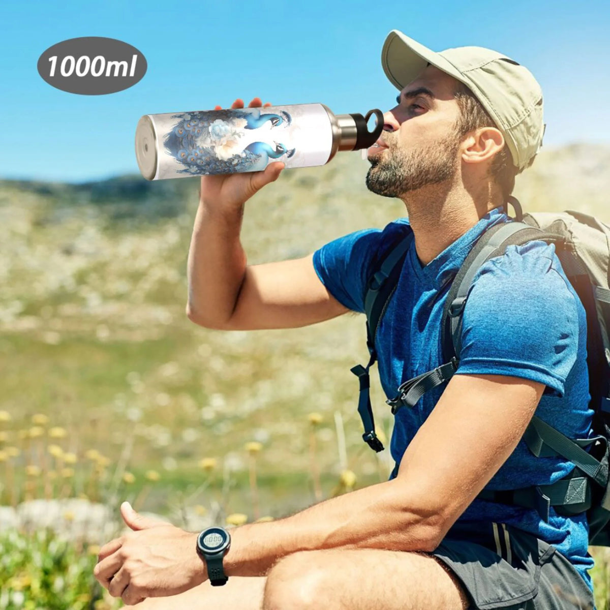 Stainless Steel Insulated Water Bottle with Straw Lid U58980