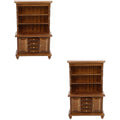 Walnut Color Wooden Miniature Bookshelf Doll House Furniture X1790