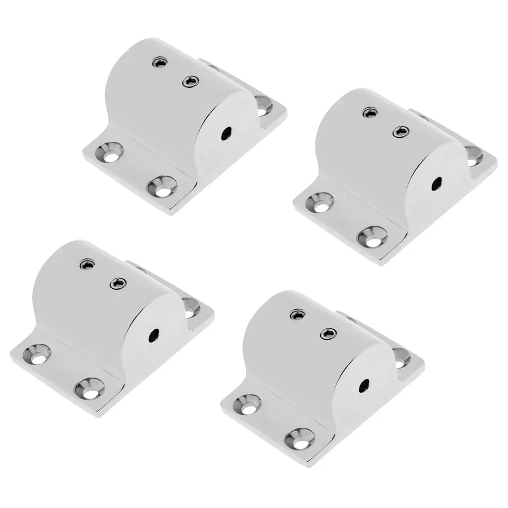 4 Pieces 316 Stainless Steel Boat Hand Rail Fitting 1'' Rectangular Base D44906