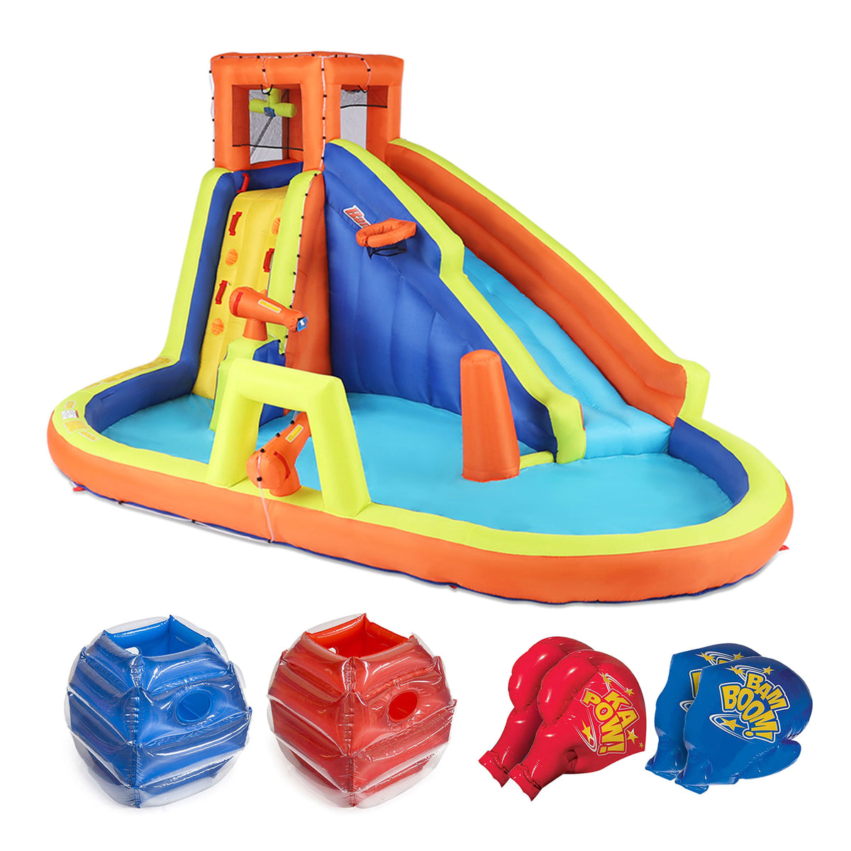 Inflatable Battle Blast Adventure Park with Motor and Battle Bop Combo D5697